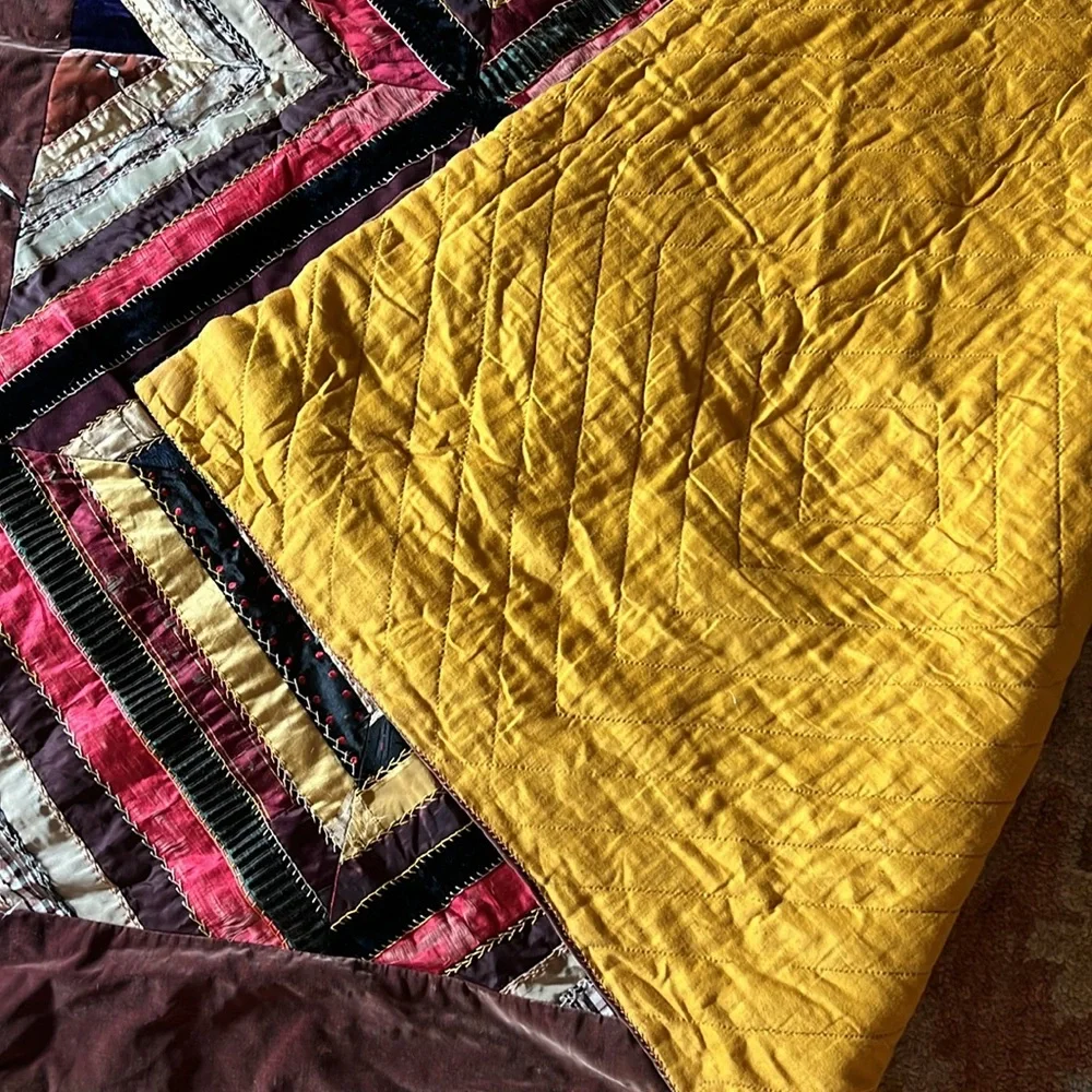 Elegant Multicolor Patchwork Quilt handmade